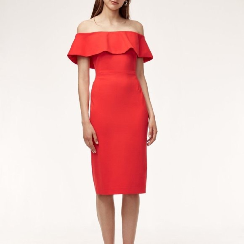 Babaton Bodycon Dress size 2 Red Colour// New-Tag removed